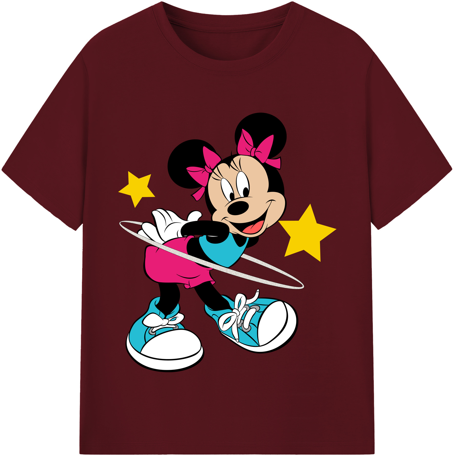 （画像用） ミッキーマウス Mickey Mouse 綿100％半袖Tシャツ（フロントプリント）
